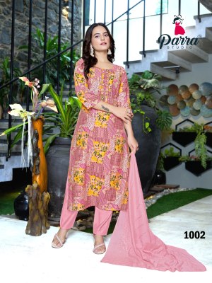 Parra by Saloni Modal chanderi printed Khatli work readymade suit catalogue at affordable rate readymade suit catalogs