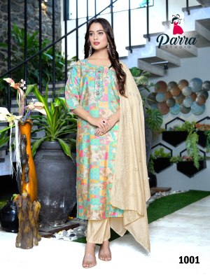 Parra by Saloni Modal chanderi printed Khatli work readymade suit catalogue at affordable rate readymade suit catalogs