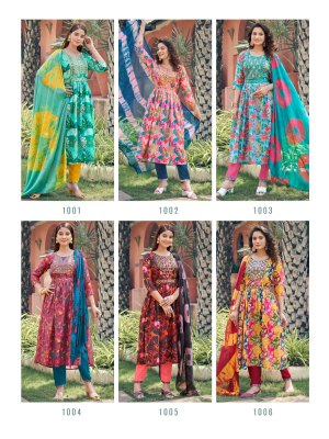 Parra studio by rangin nayra cut vol 1 nyra cut fancy kurti with pant and dupatta  kurtis catalogs