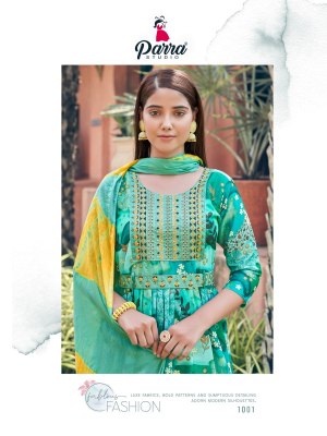 Parra studio by rangin nayra cut vol 1 nyra cut fancy kurti with pant and dupatta  kurtis catalogs