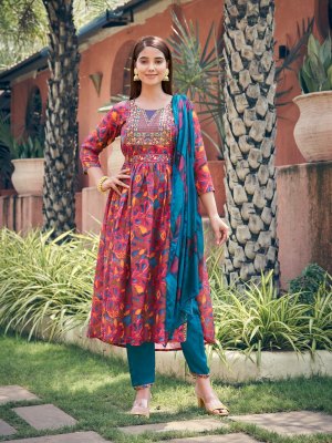 Parra studio by rangin nayra cut vol 1 nyra cut fancy kurti with pant and dupatta  kurtis catalogs