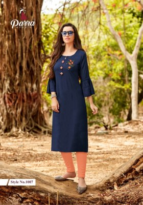 Parra studio by vastram pure reyon khatli work kurti catalogue at low rate kurtis catalogs