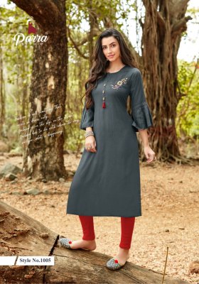 Parra studio by vastram pure reyon khatli work kurti catalogue at low rate kurtis catalogs