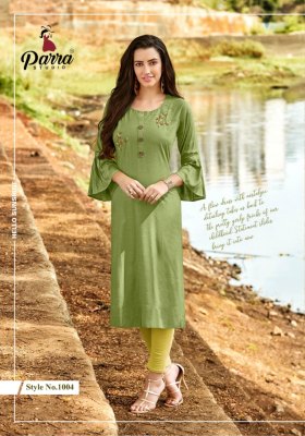 Parra studio by vastram pure reyon khatli work kurti catalogue at low rate kurtis catalogs