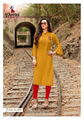 Parra studio by vastram pure reyon khatli work kurti catalogue at low rate kurtis catalogs