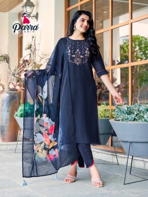 Parra studio present Srishti designer khatli work Exclusive Designers Kurti pant and dupatta catalogue readymade suit catalogs