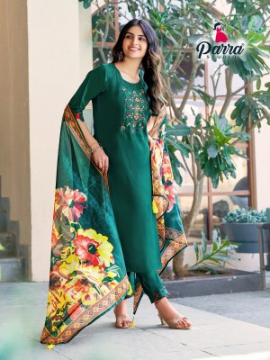 Parra studio present Srishti designer khatli work Exclusive Designers Kurti pant and dupatta catalogue readymade suit catalogs