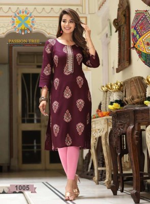 Passion Tree Albeli vol 1 Straight Cut Embroidery Work wholesale Kurti catalogue  kurtis catalogs