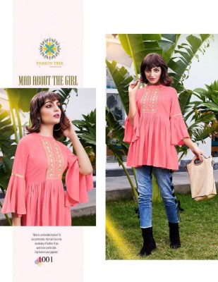 Passion Tree Flair Studio Vol 1 Rayon Tunic short top Kurti catalogue wholesale  kurtis catalogs