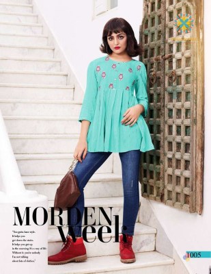 Passion Tree Flair Studio Vol 1 Rayon Tunic short top Kurti catalogue wholesale  kurtis catalogs