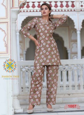 Passion Tree Kalki vol 1 Pure Printed Cotton co ord set catalogue wholesaler  kurtis catalogs