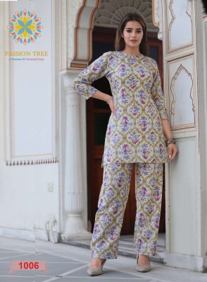 Passion Tree Kalki vol 1 Pure Printed Cotton co ord set catalogue wholesaler  kurtis catalogs