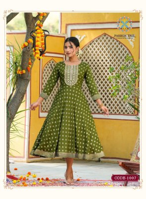 Passion tree Rangilo vol 1 printed round kurti catalogue by a venture of varni raj group kurtis catalogs