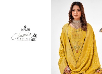 Pastel by Naari pure muslin minakari jacquard unstitched salwar kameez catalogue at wholesale price   salwar kameez catalogs