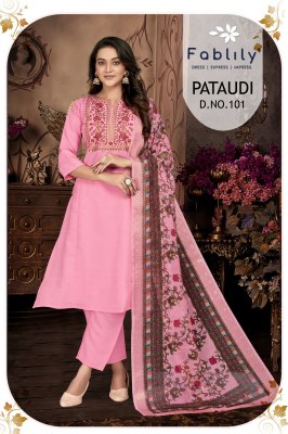 Pataudi by Fablily exclusive pure silk anarkali suit collection at low rate Fablily