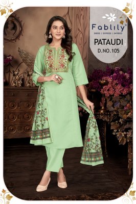 Pataudi by Fablily exclusive pure silk anarkali suit collection at low rate readymade suit catalogs