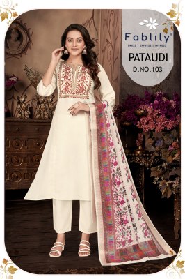 Pataudi by Fablily exclusive pure silk anarkali suit collection at low rate readymade suit catalogs