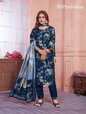 Pavishka fashion lunch premium chanderi modal silk readymade suit catalogue at  affordable rate Pavishka fashion