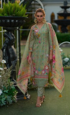 Phulkari by Kailee fashion Pure linen digital printed top bottom and dupatta catalogue with low rate readymade suit catalogs