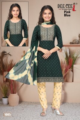 Pink blue by Deecee designer embroidered Aline readymade suit catalogue at affordable rate readymade suit catalogs