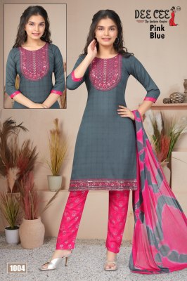 Pink blue by Deecee designer embroidered Aline readymade suit catalogue at affordable rate readymade suit catalogs