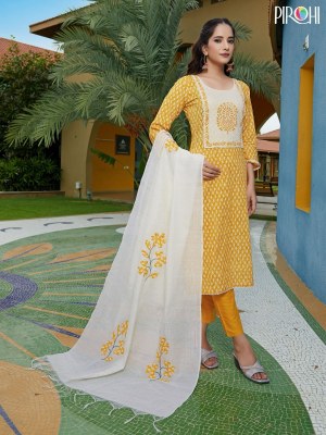 Pirohi by cotton rani beautiful chiken work patch readymade suit catalogue at affordable rate readymade suit catalogs