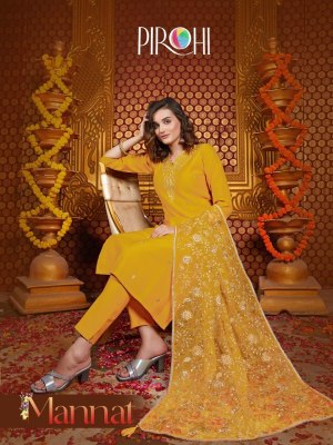 Pirohi by rajavir present Mannat vol 1 dola silk fancy readymade suit catalogue Pirohi