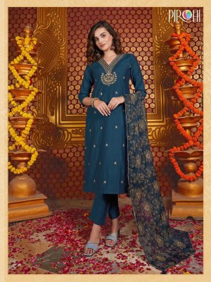 Pirohi by rajavir present Mannat vol 1 dola silk fancy readymade suit catalogue readymade suit catalogs