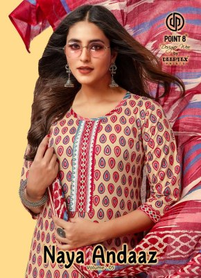 Point 8 By Deeptex Naya Andaaz Vol 5 Pure Cotton Printed Readymade Top Pant Dupatta set wholesale Kurti catalogue  Deeptex suits 