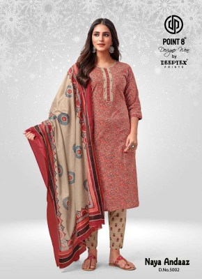 Point 8 By Deeptex Naya Andaaz Vol 5 Pure Cotton Printed Readymade Top Pant Dupatta set wholesale Kurti catalogue  kurtis catalogs