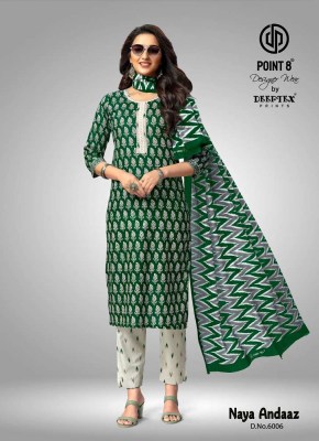 Point 8 By Deeptex Print Naya Andaaz Vol 6 Pure Cotton Printed Kurti Pant Dupatta Set Wholesale Kurti Catalogue  readymade suit catalogs