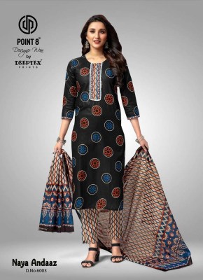 Point 8 By Deeptex Print Naya Andaaz Vol 6 Pure Cotton Printed Kurti Pant Dupatta Set Wholesale Kurti Catalogue  readymade suit catalogs