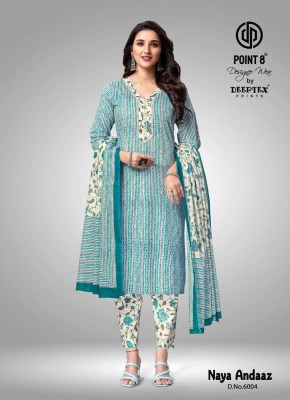 Point 8 By Deeptex Print Naya Andaaz Vol 6 Pure Cotton Printed Kurti Pant Dupatta Set Wholesale Kurti Catalogue  readymade suit catalogs