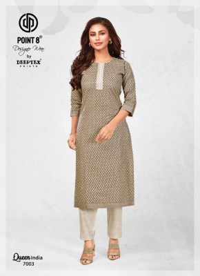 Point 8 By Deeptex Queen India Vol 7 Cotton Kurti Pant Set Wholesale Kurti catalogue  kurtis catalogs