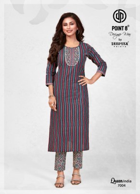 Point 8 By Deeptex Queen India Vol 7 Cotton Kurti Pant Set Wholesale Kurti catalogue  kurtis catalogs