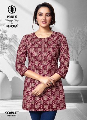 Point 8 By Deeptex Scarlet Vol 6 Cotton Printed Short Top Collection  kurtis catalogs