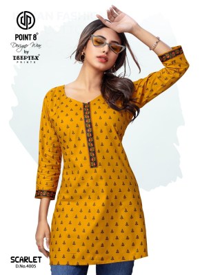 Point 8 By Deeptex Scarlet Vol 4 Cotton Printed Short Top Collection For Girls  western wear catalogs