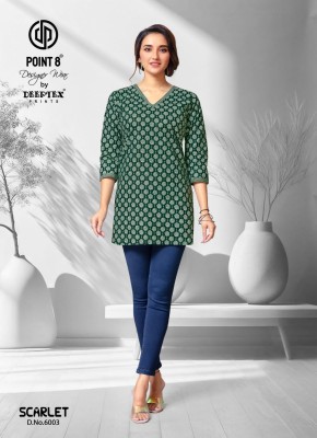 Point 8 By Deeptex Scarlet Vol 6 Cotton Printed Short Top Collection  kurtis catalogs