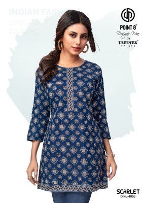 Point 8 By Deeptex Scarlet Vol 4 Cotton Printed Short Top Collection For Girls  western wear catalogs