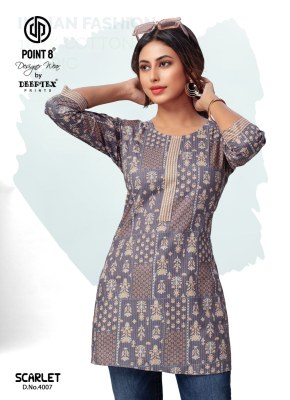 Point 8 By Deeptex Scarlet Vol 4 Cotton Printed Short Top Collection For Girls  western wear catalogs