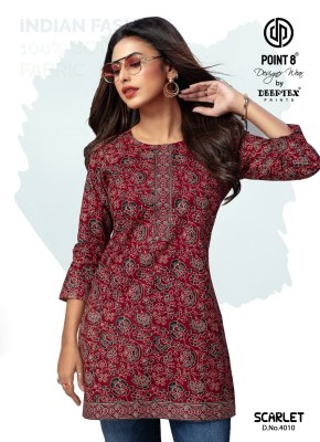 Point 8 By Deeptex Scarlet Vol 4 Cotton Printed Short Top Collection For Girls  western wear catalogs