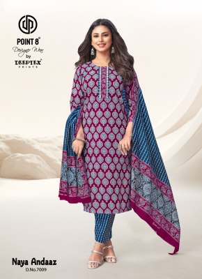 Point 8 by Deeptex Latest Naya Andaz Vol 7 Cotton Kurti Pant Dupatta Set Wholesale Rate  readymade suit catalogs