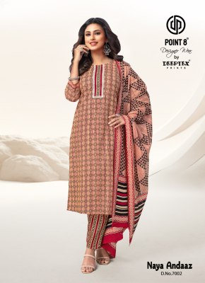 Point 8 by Deeptex Latest Naya Andaz Vol 7 Cotton Kurti Pant Dupatta Set Wholesale Rate  readymade suit catalogs