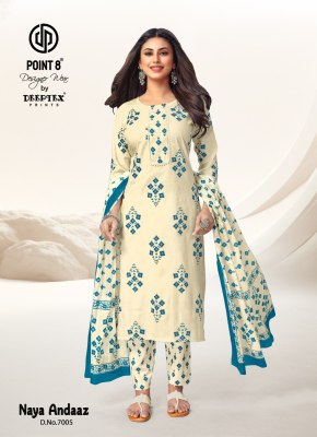 Point 8 by Deeptex Latest Naya Andaz Vol 7 Cotton Kurti Pant Dupatta Set Wholesale Rate  readymade suit catalogs