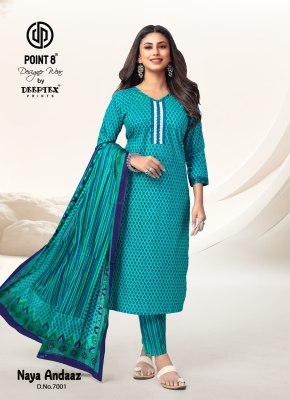 Point 8 by Deeptex Latest Naya Andaz Vol 7 Cotton Kurti Pant Dupatta Set Wholesale Rate  readymade suit catalogs