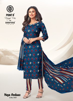 Point 8 by Deeptex Latest Naya Andaz Vol 7 Cotton Kurti Pant Dupatta Set Wholesale Rate  readymade suit catalogs