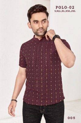 Polo 2 present mens reyon cotton handloom printed shirt catalogue at affordable price mens shirts