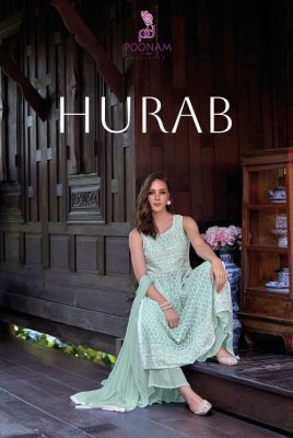 Poonam Designer hurab Pure Georgette shiffli work Kurti and  Gharara palazzo with dupatta set catalogue wholesale rate  POONAM DESIGNER