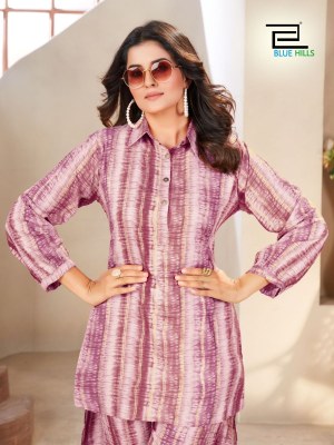 Poppins vol 3 by blue hills reyon printed fancy girls shirt with pant co ord set catalogue Blue hills Kurti 