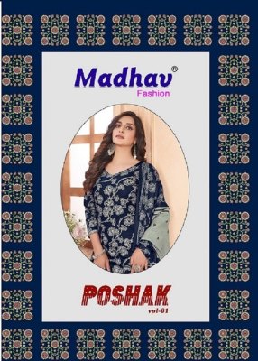 Poshak vol 1 by Madhav pure cotton printed unstitched dress material catalogue Madhav fashion